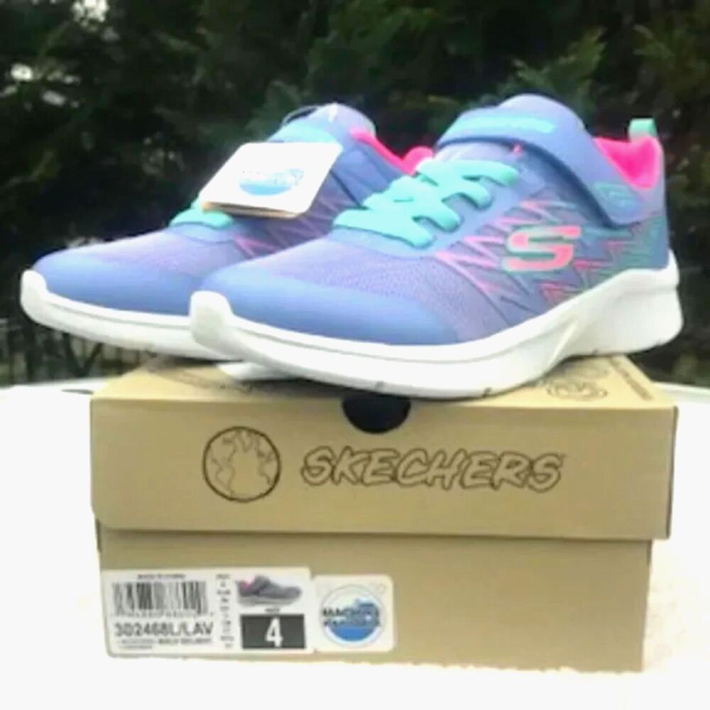 Boy's Size: 4 Texlor w/ Microspec Plus Swirl Sneakers . Skechers . New in Box